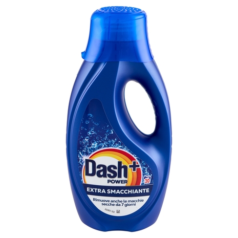Dash Power Detersivo Liquido Lavatrice, Azione Extra-Smacchiante, 20 Lavaggi 900 ml